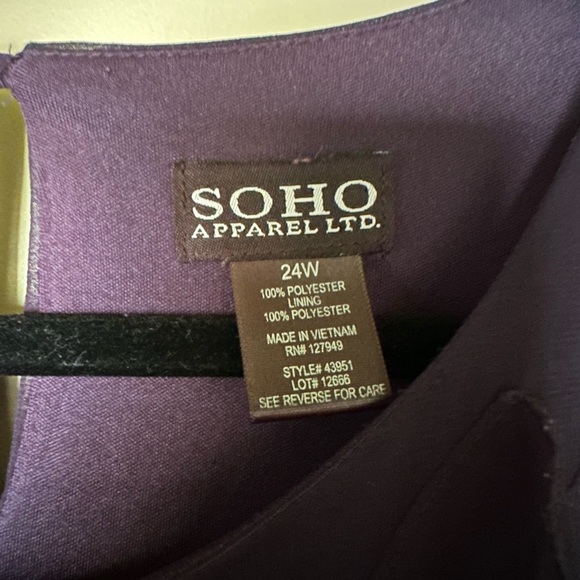 Soho Apparel Blue Dress. Size 24W. - Picture 7 of 7